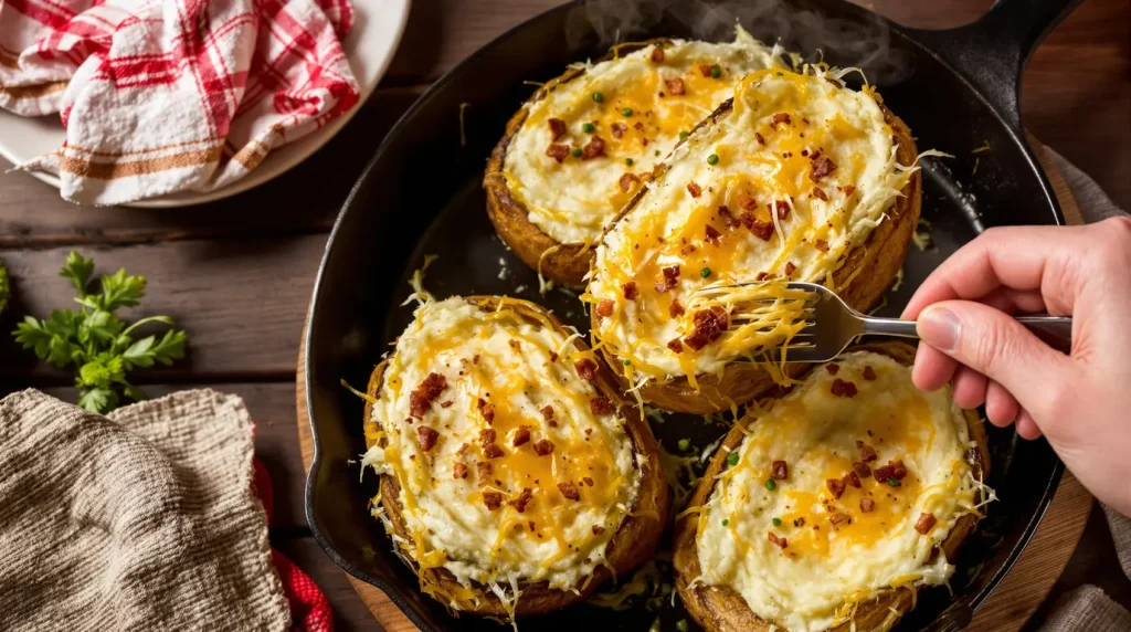 « Plus personne ne réclame de gratin le soir » : je farcis mes pommes de terre de ce mélange pas cher et tout le monde adore !